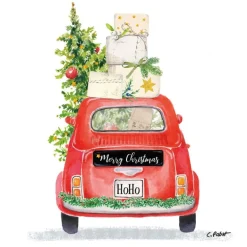 Christmas Taxi papirservietter, 33x33 cm