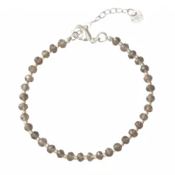 Energy Smokey Quartz Silver Bracelet