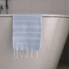 Hamam gæstehåndklæde Light Blue/White - 100x50 cm