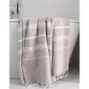 Hamam håndklæde Grey-beige/White - 220x160 cm
