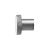 Knop mat stål, rillet Ø2.5 cm