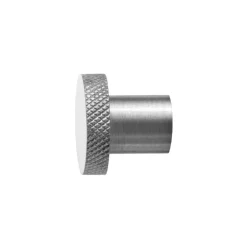 Knop mat stål, rillet Ø2.5 cm