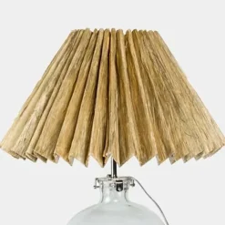 Lampeskærm i plisseret natur