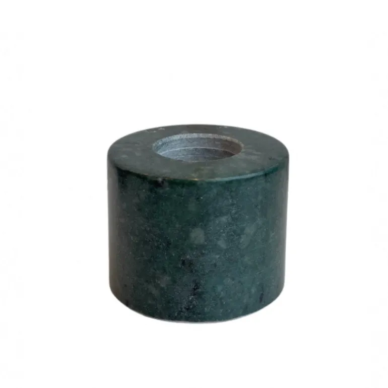 Lysestage i grøn marmor