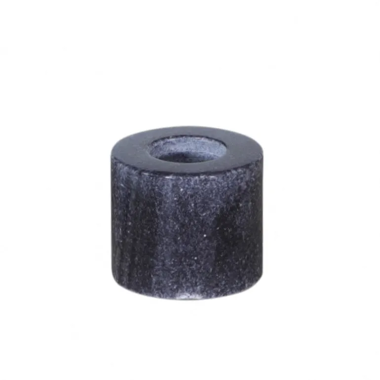 Lysestage I sort marmor