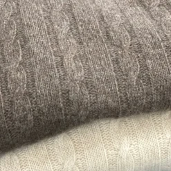 Merino uld strik - kabel off white