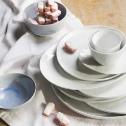 Middagstallerken hvid Porcelino