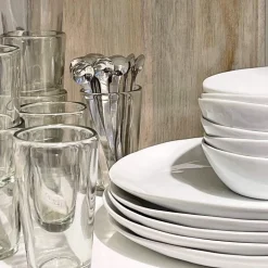 Middagstallerken hvid Porcelino