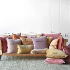 Pip Blush Stonewashed velour 50x50 cm