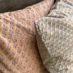 Pudebetræk 50x50 cm Orange blomst