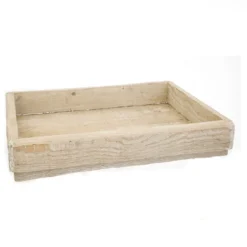 Rektangulær træbakke