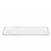 Retangulær asiet hvid Porcelino