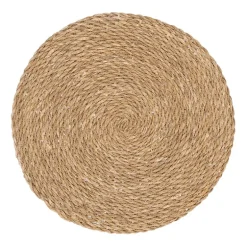 Rund dækkeserviet i lys søgræs