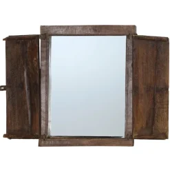 Spejl i gammelt vindue, 50x38x6 CM