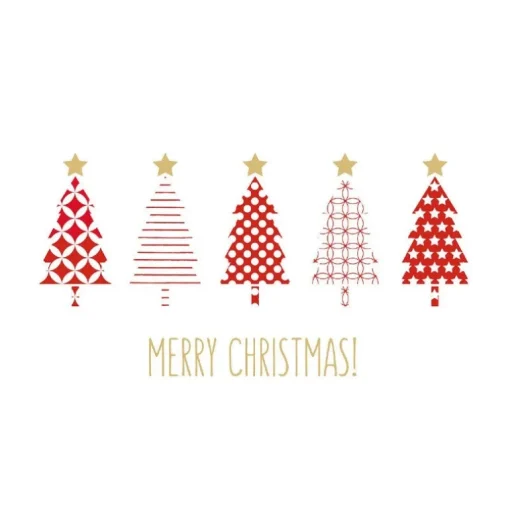 Tree Parade papirservietter, 33x33 cm